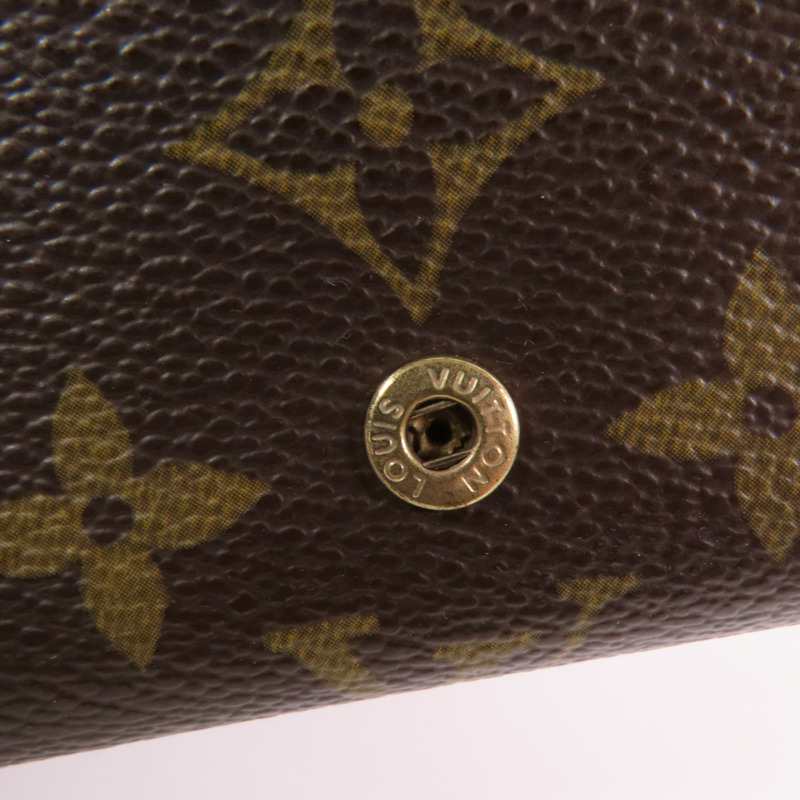 LOUIS VUITTON Monogram Porte Monnaie Wallet金扣短錢包-12