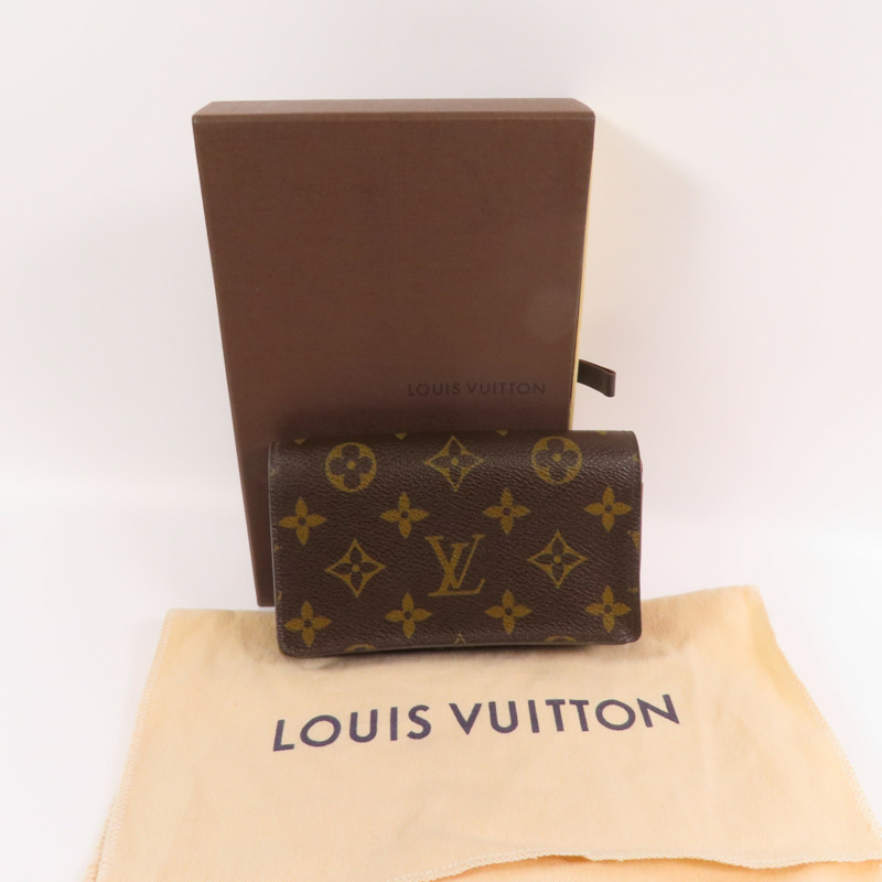 LOUIS VUITTON Monogram Porte Monnaie Wallet金扣短錢包-16