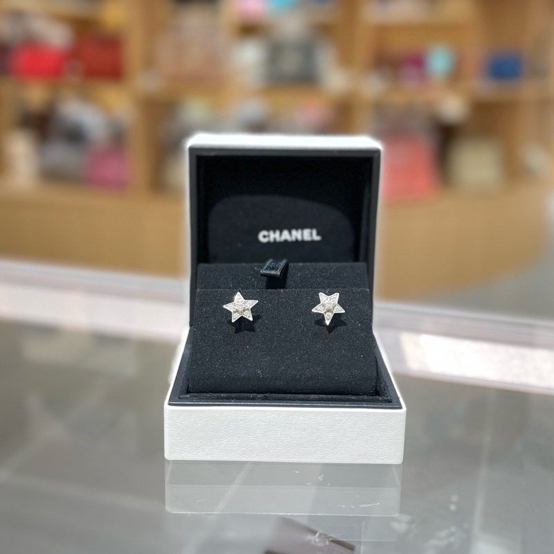 CHANEL香奈儿COMÈTE GÉODE耳环白18K金钻石耳钉-1