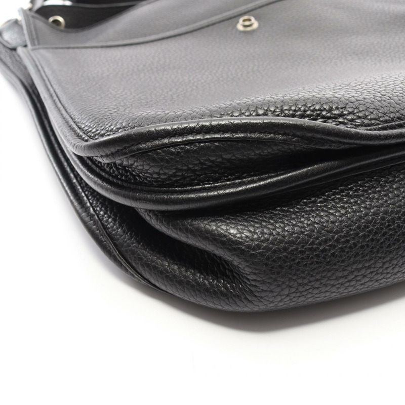愛馬仕 Evelyne 3 III GM 肩挎包,Clemence 皮革,黑色,SHW,二手-7