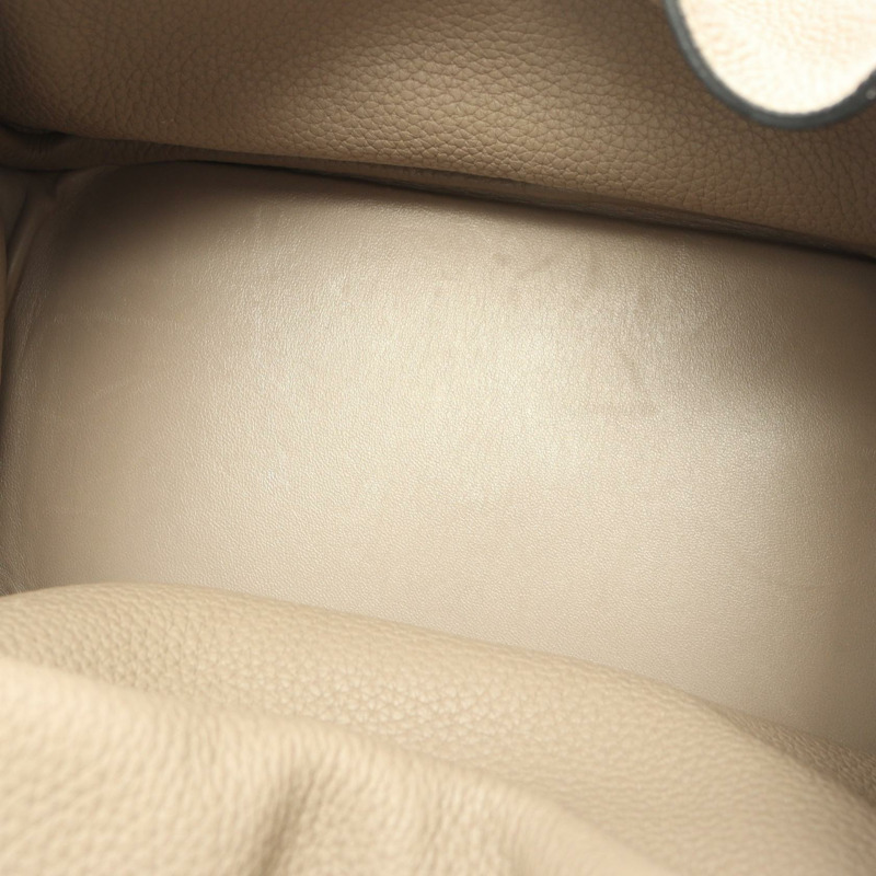 愛馬仕 Lindy 26 單肩手提包,Clemence 皮革,Gris tourterelle 灰色,銀色五金,二手,M碼-5