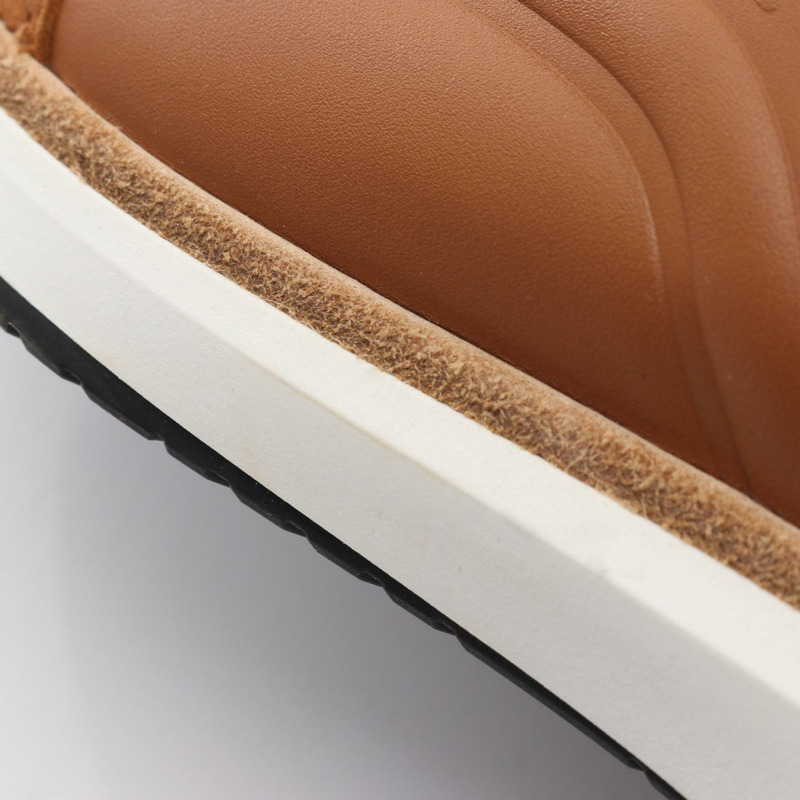 愛馬仕 Easy Sneakers 男士運動鞋 #40 皮革絨面革棕色二手-7