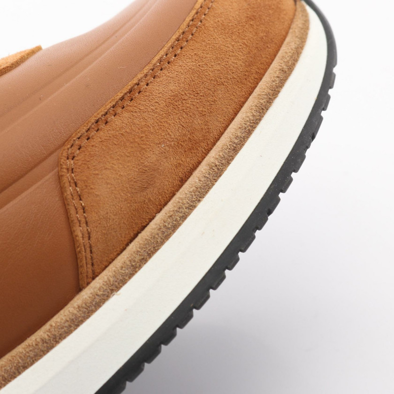 愛馬仕 Easy Sneakers 男士運動鞋 #40 皮革絨面革棕色二手-8