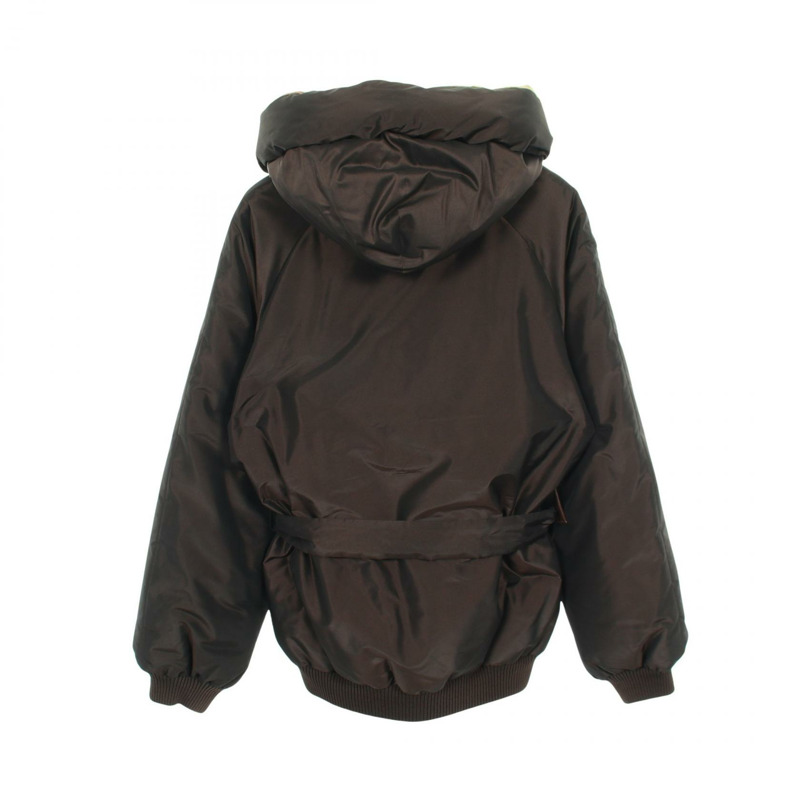 愛馬仕羽絨外套連帽衫 #36 聚酯棕色二手女款-1