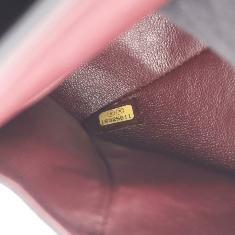 香奈兒 (CHANEL) Matelasse W 翻蓋鏈條單肩背包,羊皮材質,黑色,二手,金色五金,CC-4