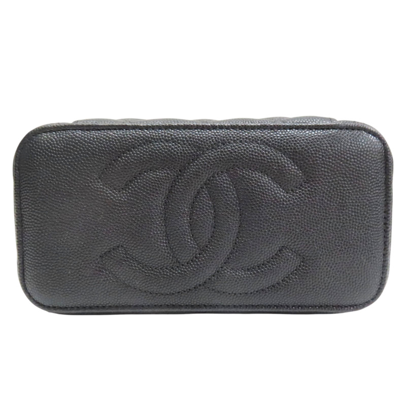 黑色 牛皮 菱格紋 荔枝紋 Coco Casino Vanity Case 肩背包【CHANEL 香奈兒】 AP3079-3
