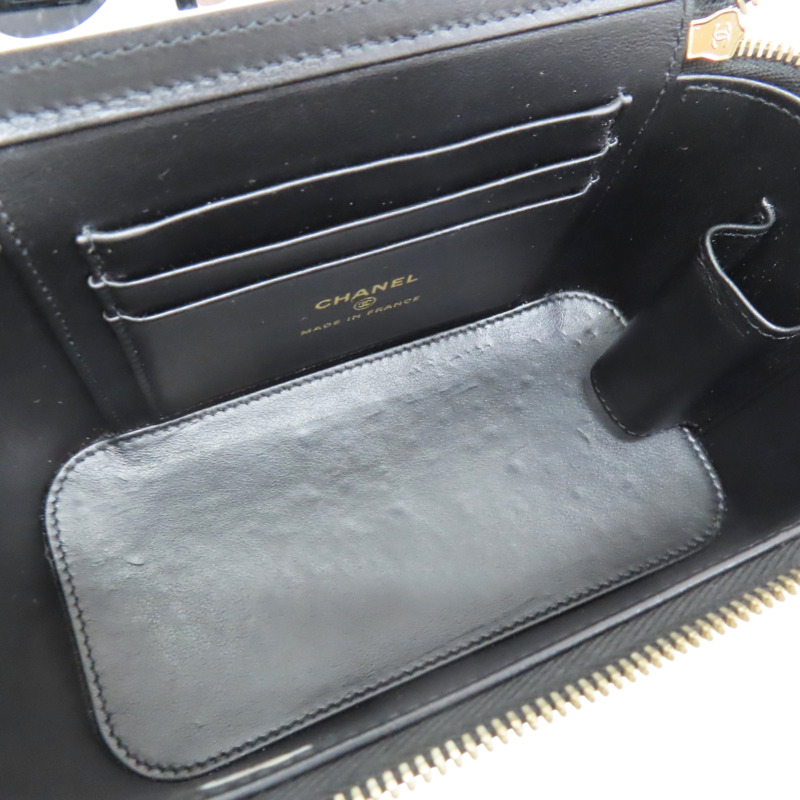 黑色 牛皮 菱格紋 荔枝紋 Coco Casino Vanity Case 肩背包【CHANEL 香奈兒】 AP3079-4