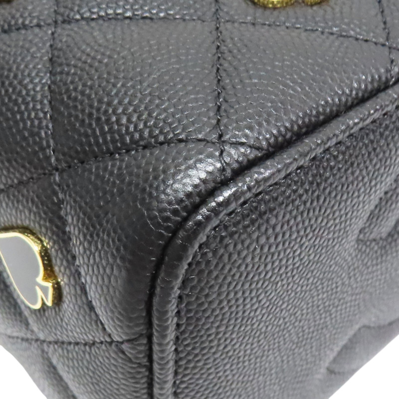 黑色 牛皮 菱格紋 荔枝紋 Coco Casino Vanity Case 肩背包【CHANEL 香奈兒】 AP3079-10
