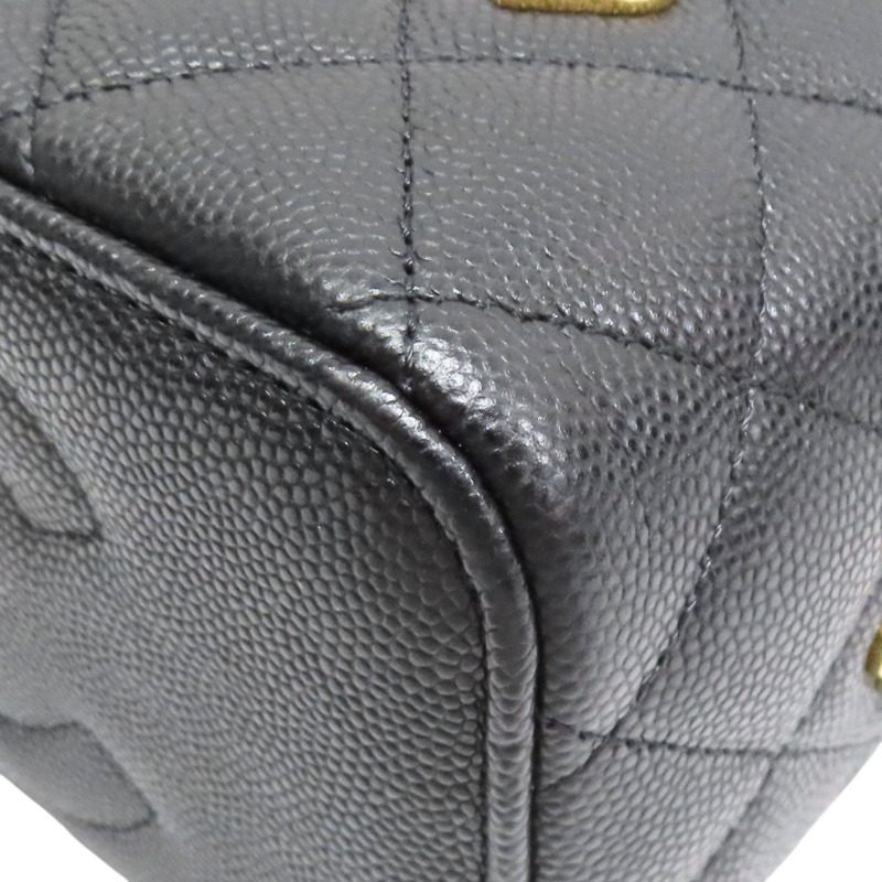 黑色 牛皮 菱格紋 荔枝紋 Coco Casino Vanity Case 肩背包【CHANEL 香奈兒】 AP3079-11
