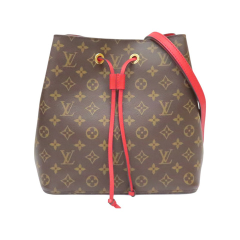 棕色 原花 帆布 NeoNoe MM 水桶包 肩背包【LOUIS VUITTON LV 路易威登】 M44021
