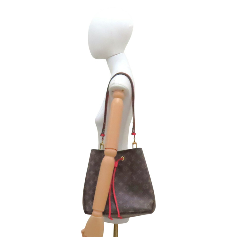 棕色 原花 帆布 NeoNoe MM 水桶包 肩背包【LOUIS VUITTON LV 路易威登】 M44021-9