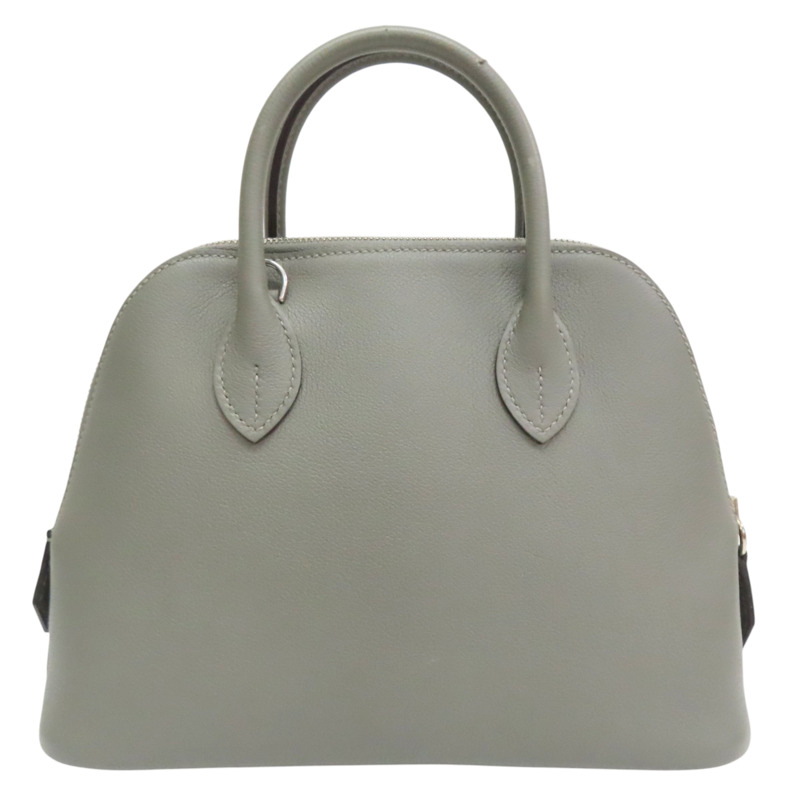 積雨雲灰 Evercolor牛皮 Bolide 1923 25 柏莉包 兩用包 Z刻 銀釦【HERMES 愛馬仕】-1