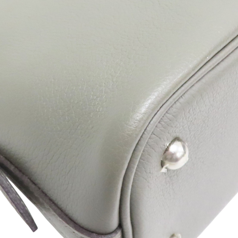 積雨雲灰 Evercolor牛皮 Bolide 1923 25 柏莉包 兩用包 Z刻 銀釦【HERMES 愛馬仕】-8