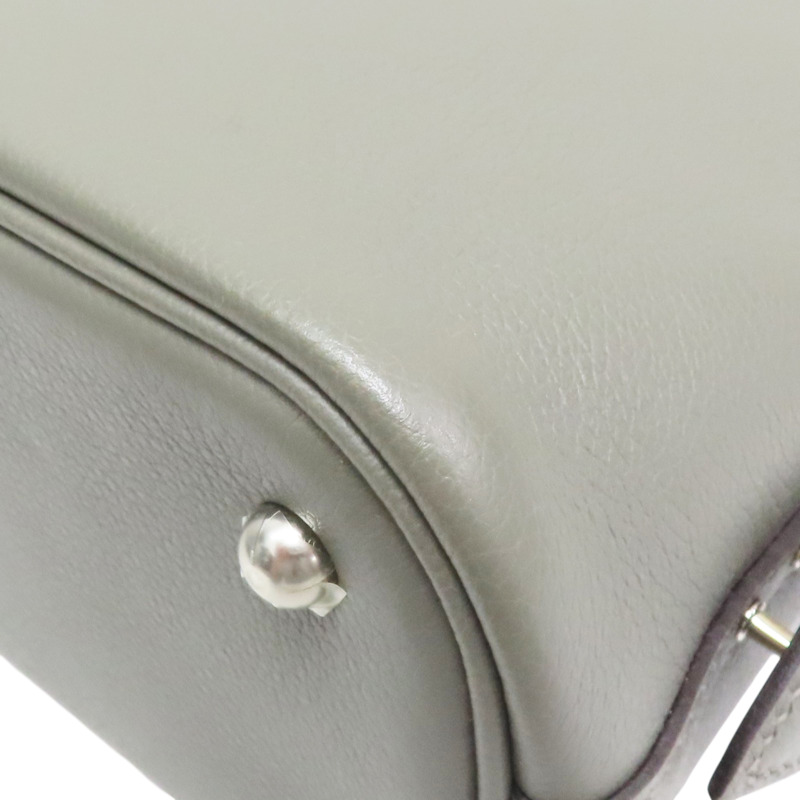 積雨雲灰 Evercolor牛皮 Bolide 1923 25 柏莉包 兩用包 Z刻 銀釦【HERMES 愛馬仕】-9