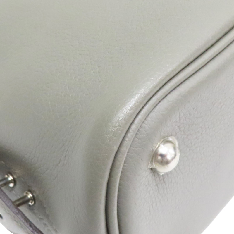 積雨雲灰 Evercolor牛皮 Bolide 1923 25 柏莉包 兩用包 Z刻 銀釦【HERMES 愛馬仕】-10