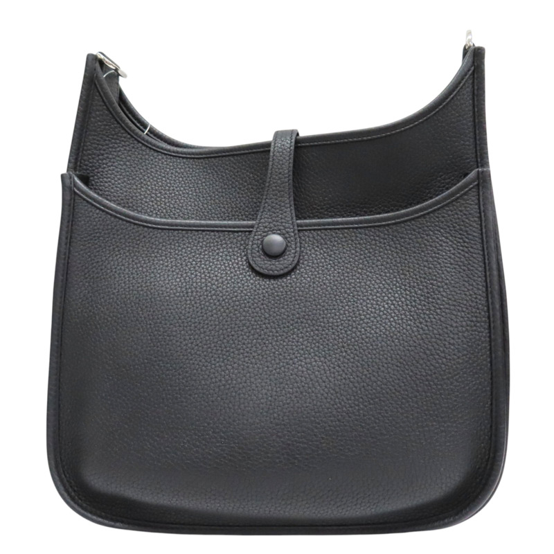 黑色 Clemence 牛皮 Evelyne III 29 肩背包 U刻 銀釦【HERMES 愛馬仕】 H056277CK-1