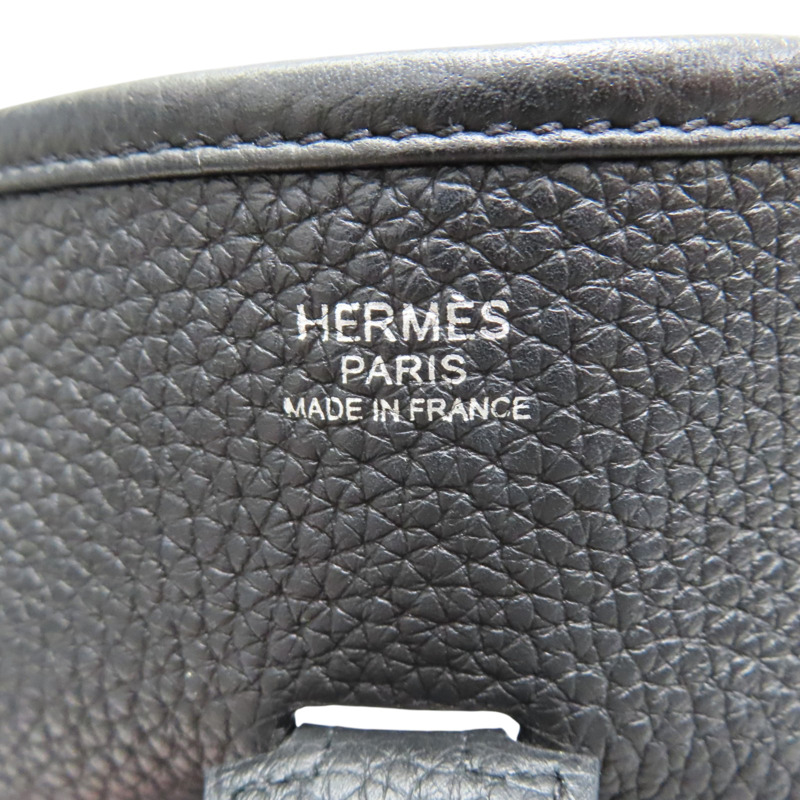 黑色 Clemence 牛皮 Evelyne III 29 肩背包 U刻 銀釦【HERMES 愛馬仕】 H056277CK-6