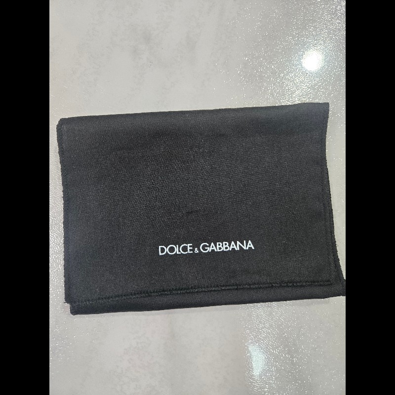 DOLCE & GABBANA掛繩錢包皇冠標誌 D&G 標誌頸帶 黑白條紋 粒面牛皮Dauphine錢包-4