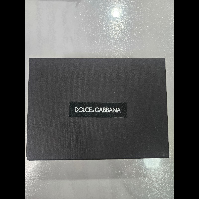 DOLCE & GABBANA掛繩錢包皇冠標誌 D&G 標誌頸帶 黑白條紋 粒面牛皮Dauphine錢包-19
