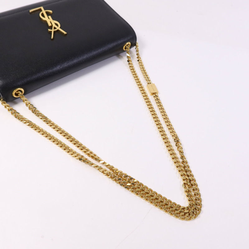 SAINT LAURENT 牛皮皮革Kate Medium金扣鏈帶肩背袋-8