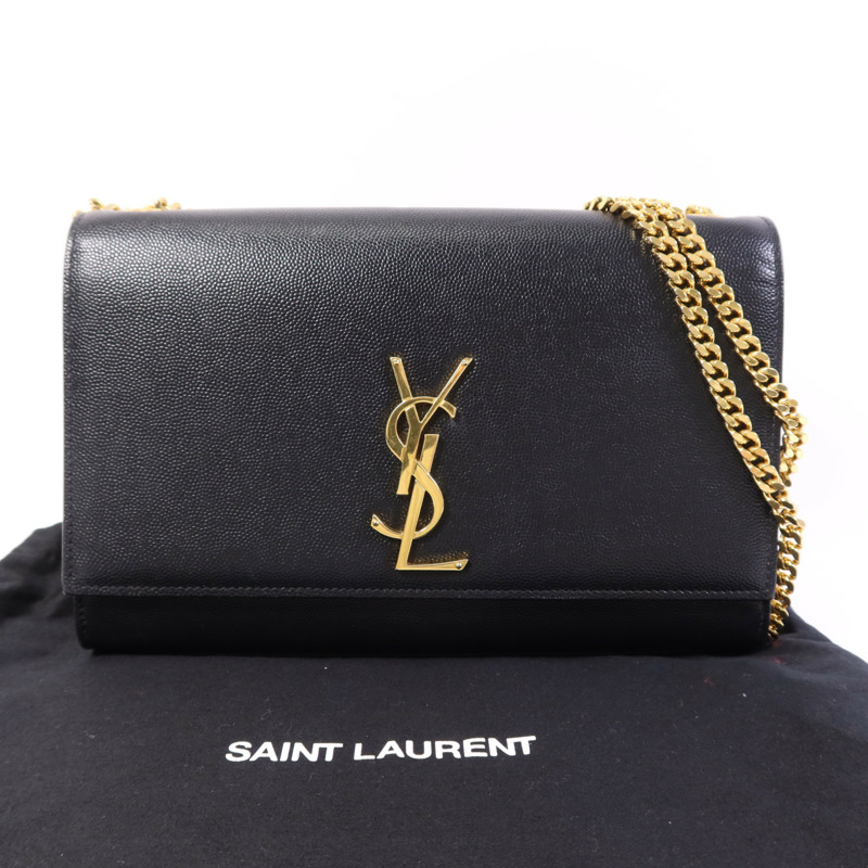 SAINT LAURENT 牛皮皮革Kate Medium金扣鏈帶肩背袋-15