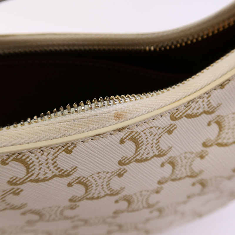 CELINE 塗層帆布Ava Medium金扣手挽袋-11