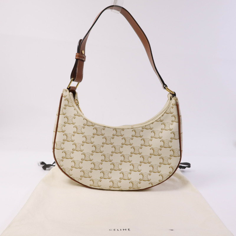 CELINE 塗層帆布Ava Medium金扣手挽袋-14