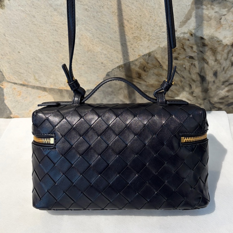 Bottega Veneta Bang Bang 藏藍牛皮編織金釦兩用包-2