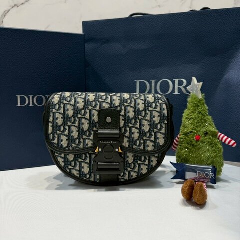 DIOR Gallop 藍緹花郵差包