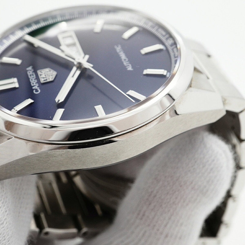 TAG Heuer 豪雅卡萊拉 WBN2012 海軍藍錶盤男士腕錶-5