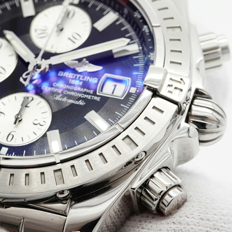 百年靈 Chronomat Evolution A13356 黑色錶盤男士腕錶-6