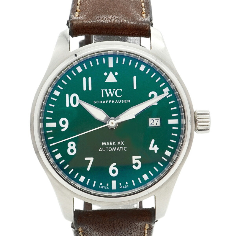 IWC 沙夫豪森飛行員手錶 Mark XX IW328205 綠色錶盤 男士-0
