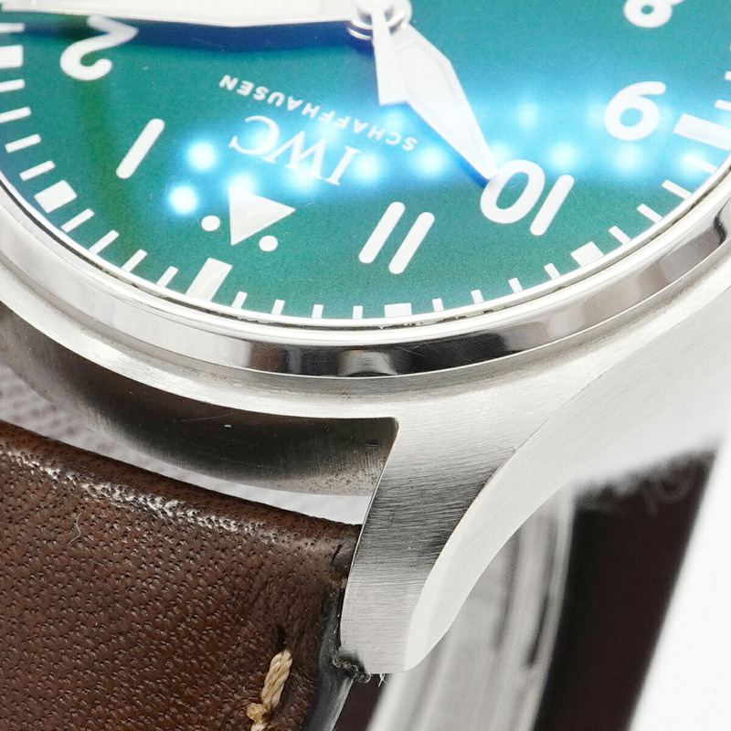 IWC 沙夫豪森飛行員手錶 Mark XX IW328205 綠色錶盤 男士-5