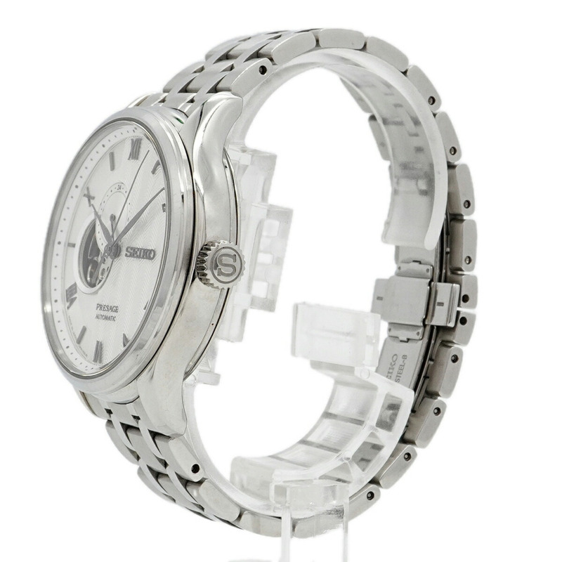 精工 Presage SARY153 4R39-00W0 銀色錶盤男士腕錶-1