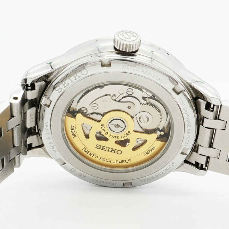 精工 Presage SARY153 4R39-00W0 銀色錶盤男士腕錶-4