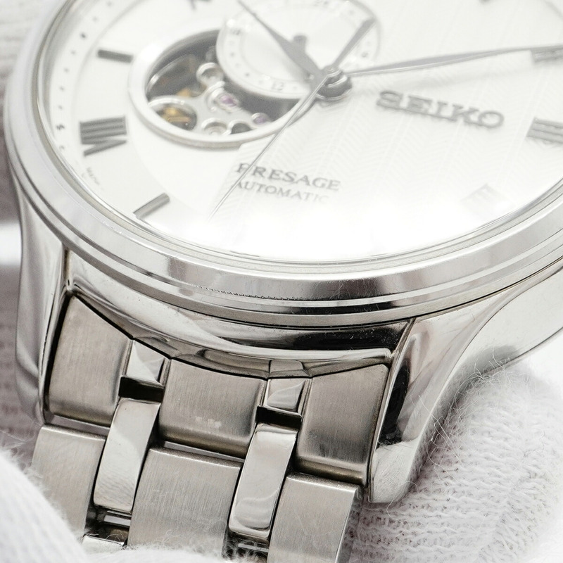 精工 Presage SARY153 4R39-00W0 銀色錶盤男士腕錶-6