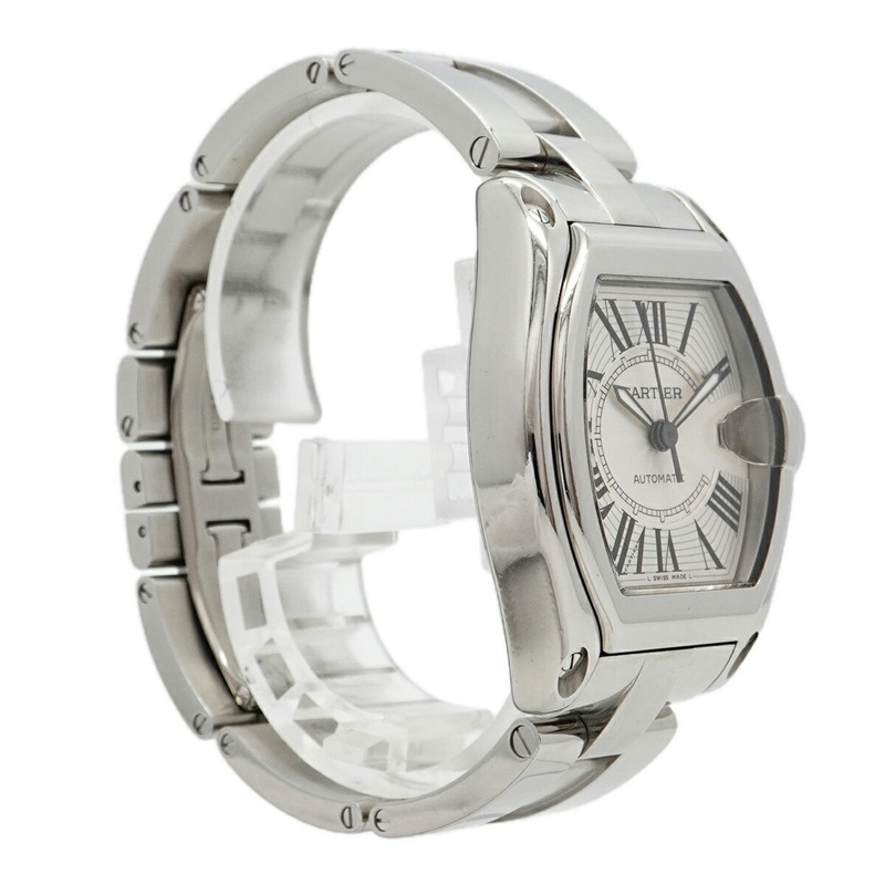 卡地亞 Roadster LM W62025V3 銀色錶盤男士腕錶-2