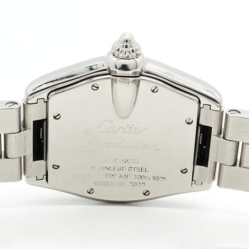 卡地亞 Roadster LM W62025V3 銀色錶盤男士腕錶-4