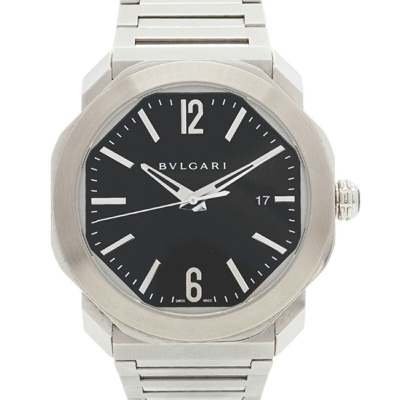 寶格麗 Octoroma OC41S 黑色錶盤男士腕錶-0