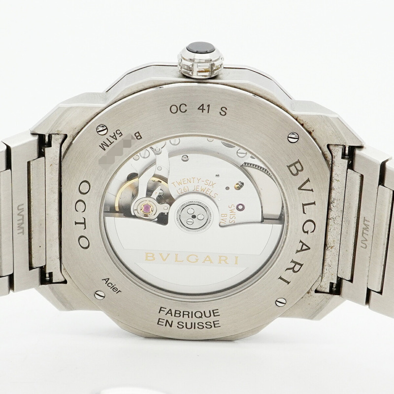 寶格麗 Octoroma OC41S 黑色錶盤男士腕錶-4