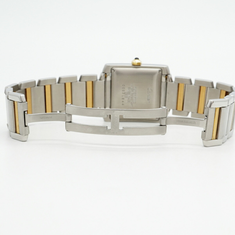 卡地亞 Tank Française LM 雙色腕錶 W51005Q4 象牙色錶盤 男士-3