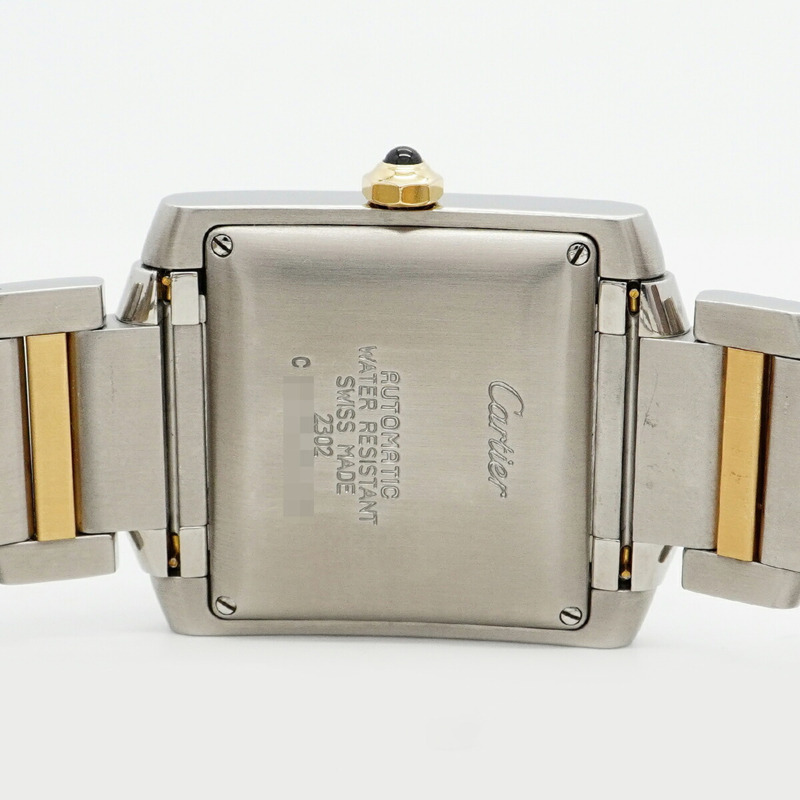 卡地亞 Tank Française LM 雙色腕錶 W51005Q4 象牙色錶盤 男士-4