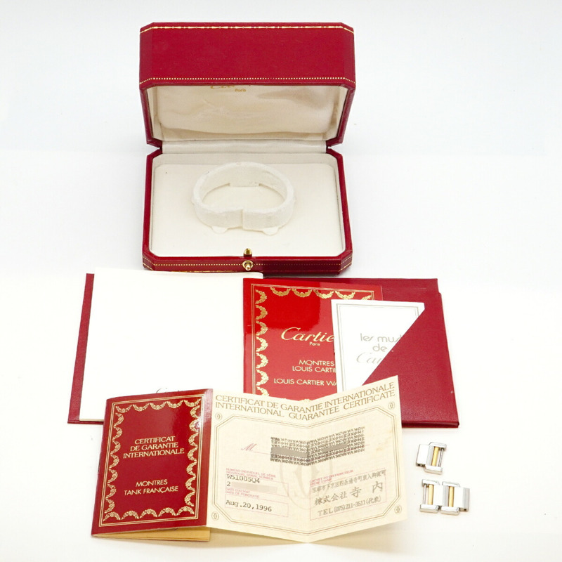 卡地亞 Tank Française LM 雙色腕錶 W51005Q4 象牙色錶盤 男士-8