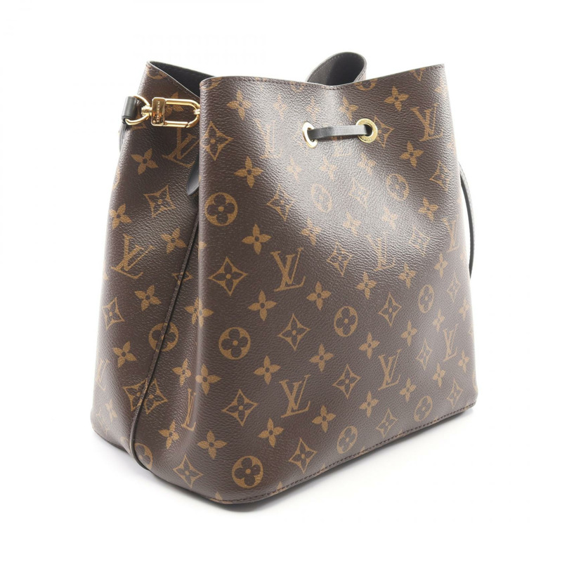 路易威登 Neonoe 肩背包 M44020 Monogram 帆布 棕色 黑色 二手 LV-1