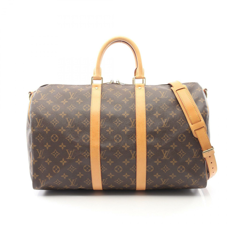 路易威登 Keepall Bandouliere 45 肩手提包 M41418 Monogram 棕色二手-0