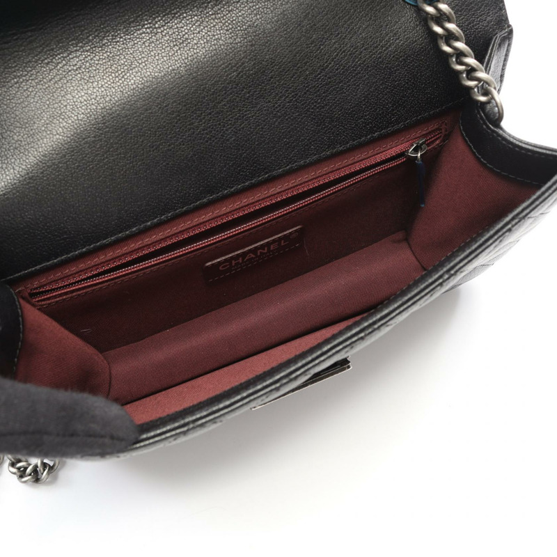 香奈兒 CC University Matelasse 手提單肩包 A93536 黑色皮革二手女款-2