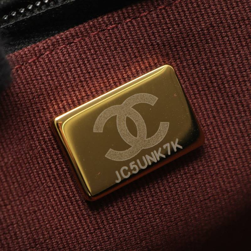 香奈兒 (CHANEL) 絎縫鏈條單肩包,羊皮材質,黑色,二手,女士款,金色五金-4