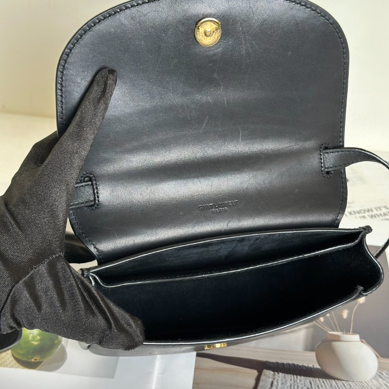 YSL Kaia馬鞍包 - mini黑金-6