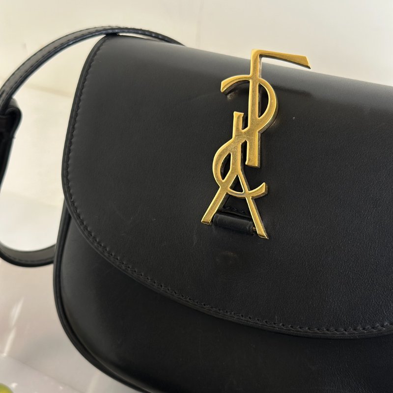 YSL Kaia馬鞍包 - mini黑金-9