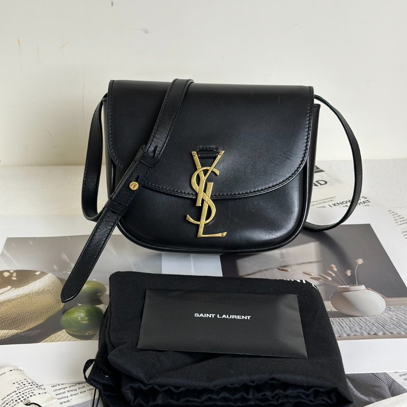 YSL Kaia馬鞍包 - mini黑金-10